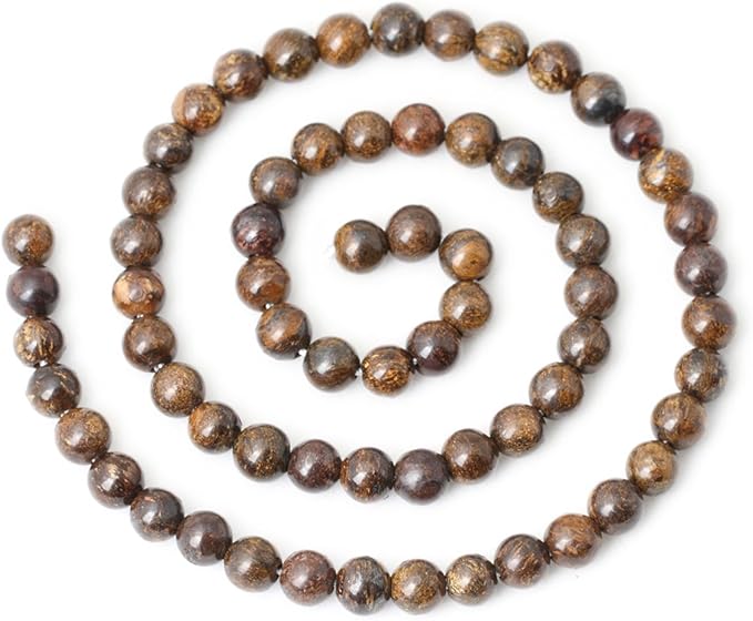 cheavian 60pcs 6mm natural bronzite gemstone round loose beads for jewelry making diy handmade 1 strand 15"