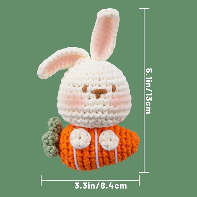 EOKPHULL Crochet Kit for Beginners, Easy DIY Crochet & Knitting Kit for Adults with Step-by-Step Video Tutorials, Yarns, Stuffing, Crochet Hook and Accessories, Crochet Craft Set