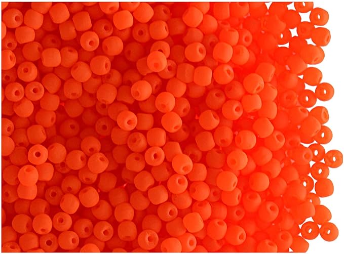 SCARA 0.35 Ounce (10g) Czech Glass Round Beads 0.08 inches (2mm), NEON (UV Active) Glass Beads for Jewelry and Bracelets Making, Beads for Bracelets, Bead kit MEGA Mix