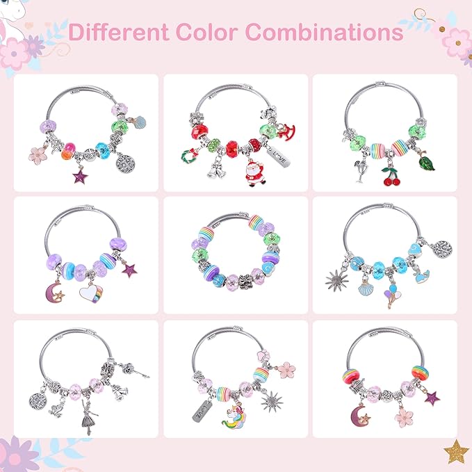 Gifts for Girls Age 6-8 8-10,Bracelet Making Kit,Girls Toys,Gift Basket That Inspires Creativity and Individuality and is Fun to Play with Friends Create a Unique Gift for Your Friend