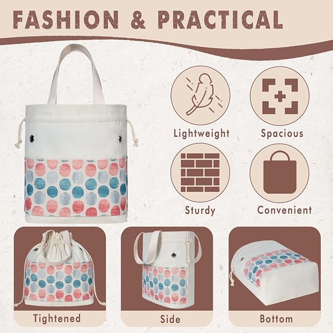 TOGETRUE Yarn Bag, Knitting Crochet Tote Bag, Yarn Storage Bags Organizer, Crochet bags for Crocheting Project, Store Skein Ball, Short Knitting Needle (Medium, Point Shape)