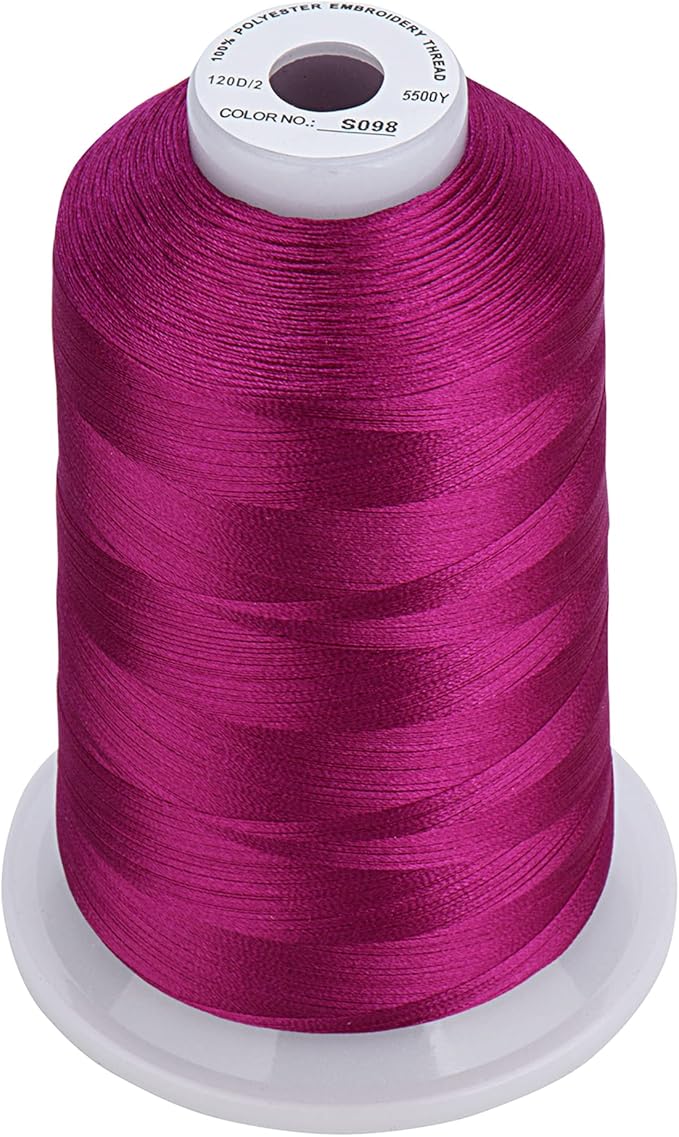 Simthread - 33 Selections - Various Assorted Color Packs of Polyester Embroidery Machine Thread Huge Spool 5500Y for All Sewing Embroidery Machines - 3 Different Purple Colors