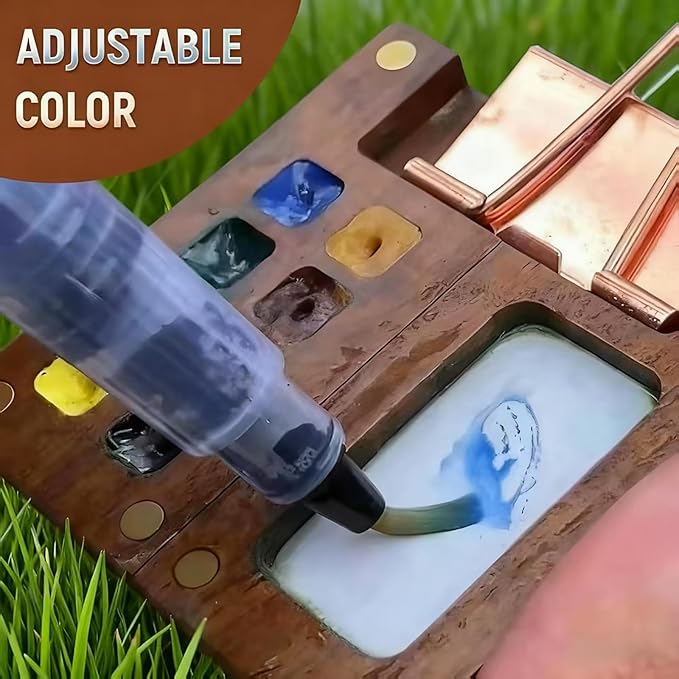 Mini Watercolor Paint Set, 8 Colors Portable Travel Watercolor Kit, Crossbody Watercolor Set with Paint, Art Supplies, for Artists, Amateur Hobbyists and Painting Lovers