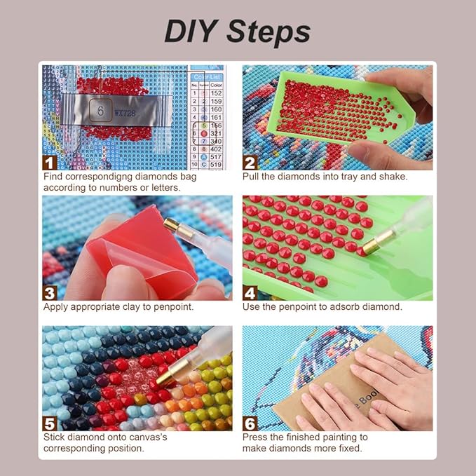 hill froeistung Sea Diamond Art Painting Kits for Adults,Beach Diamond Art Kits for Beginners, 5D DIY Round Full Drill Diamond Dots Gem Art Craft for Home Decor Gift 12x12inch