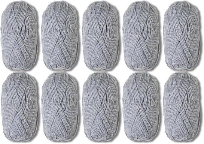 Knit Picks Wool of The Andes Blue Worsted Weight 100% Wool Yarn Multi Pack (10 Balls - Lake Ice Heather)