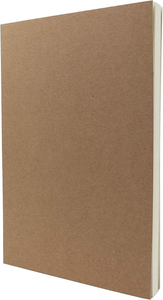 LayFlat Sketchbook - 5.5 x 8.25 Inches - Kraft Blank Note Book, 64 Sheets, Thick 100gsm Paper…