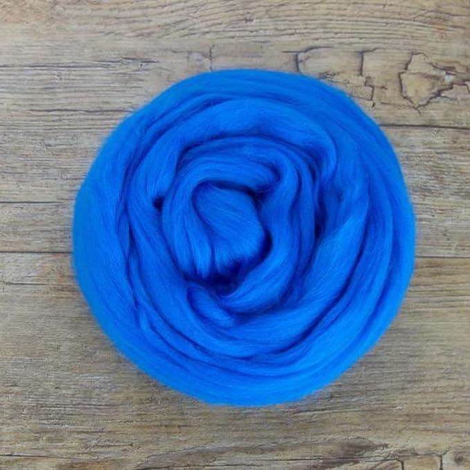 Revolution Fibers Merino Wool Roving | Premium Combed Wool Top | 22 Micron, Perfect for Felting Projects, Spinning, Wall Hangings and Tapestry (Mediterranean)