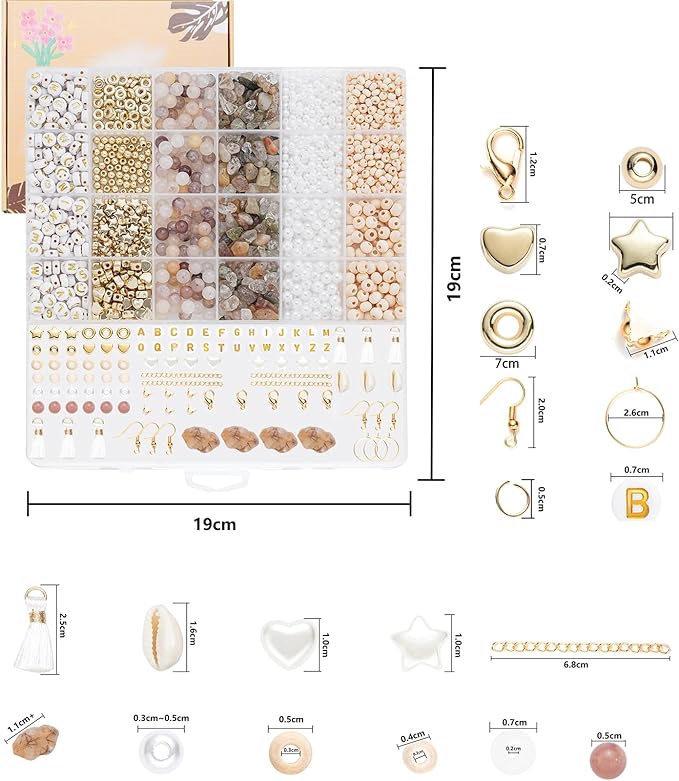 xylise jewelry making supplies kit natural stone beads for irregular natural stone with for diy craft bracelet necklace earrings for adults(light purple)