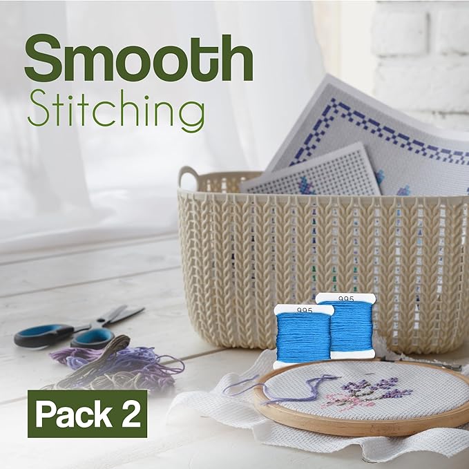 Embroidery Floss Kit and Refills - Cotton Threads - DMC Color Coding for Cross Stitch, String Crafts, Friendship Bracelets
