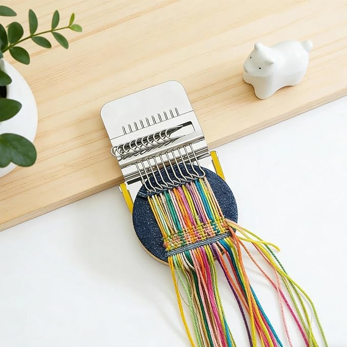 PatchMaker 2.0 Kit, Patch Maker Loom Knitting Kit for Beginners, Knitpatch Weaving Tool Set for Quickly Sewing Repair, Sewing Craft Supplies (14 Hooks)
