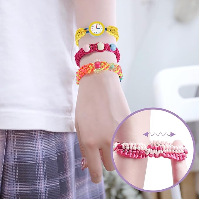 qxhol friendship bracelet making kit for girls - arts crafts for kids string bracelets maker set - best birthday gift ideas for 8-12 year old girl & popular toys ages 6 7 9 10 11, 8-13 yr old