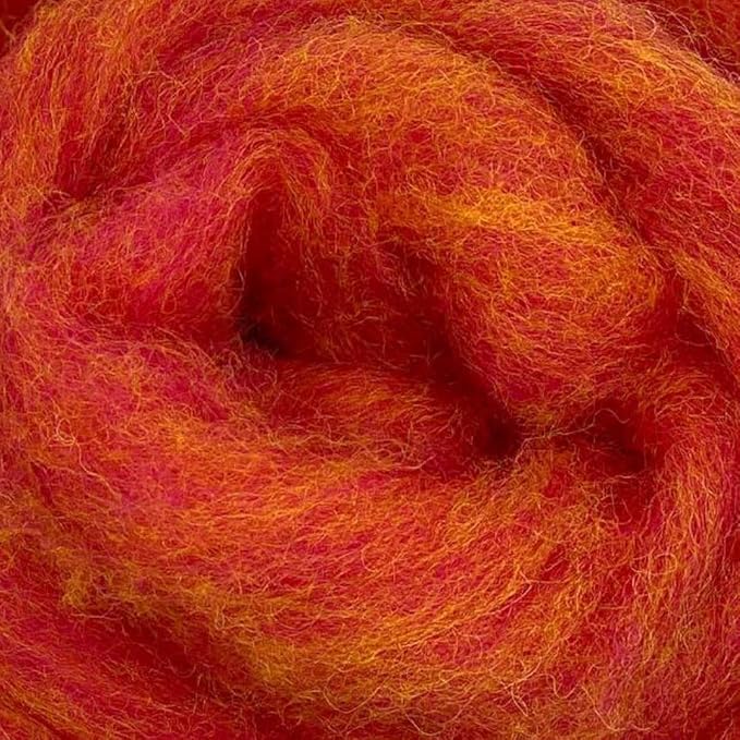 Corriedale Carded Sliver Wool Roving Variety Bundle | Best Core Wool for Needle Felting, Spinning, Wet Felting, Weaving, Dryer Balls, Yarn Roving - Ethically Sourced (Retro Pop)