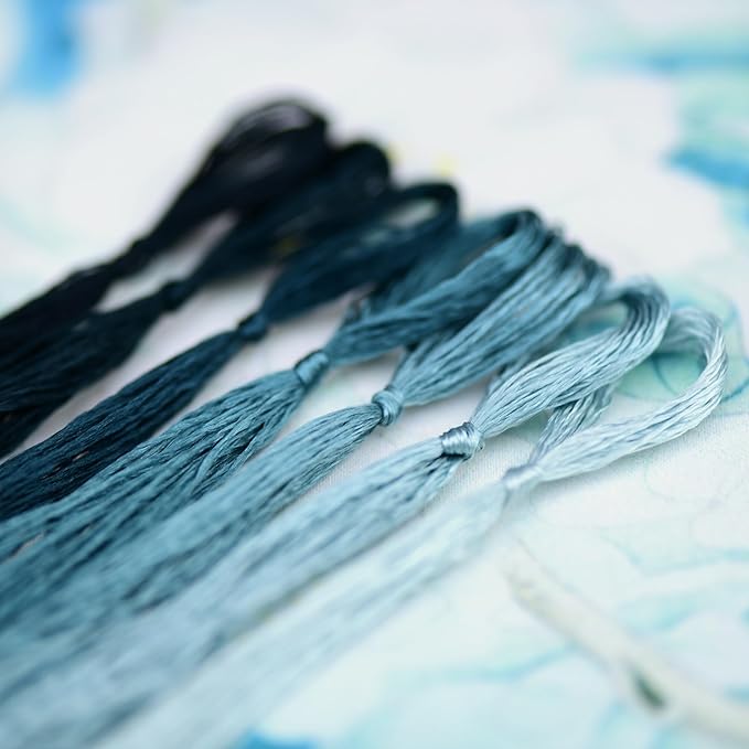 Natural 100% Silk Thread, Handmade Embroidery Thread Silk Floss 7 Colors 110m Each (49)
