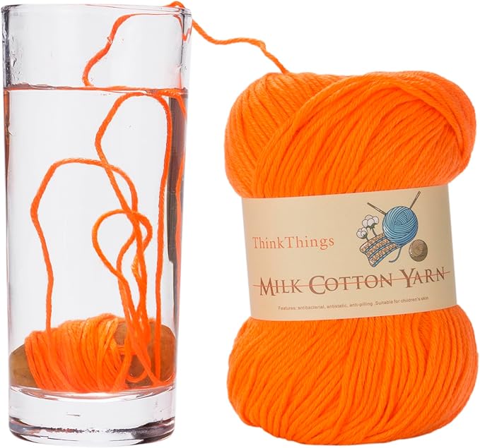 Acrylic Yarn for Crocheting Knitting Multicolor Weaving DIY Crochet Thread 10Balls 17.6Ounces with 22Pcs Knitted Tools Bulk Rainbow Yarns for Beginners