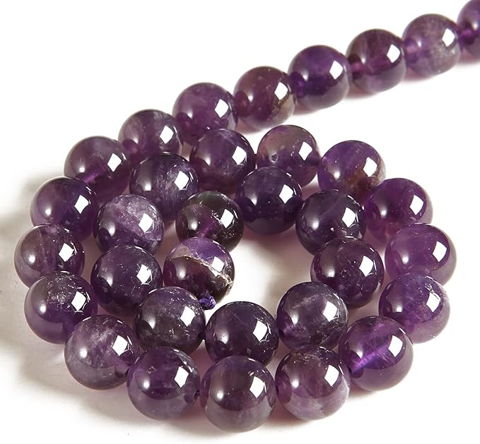 100pcs 10mm amethyst beads natural gemstone beads round loose beads for jewelry making