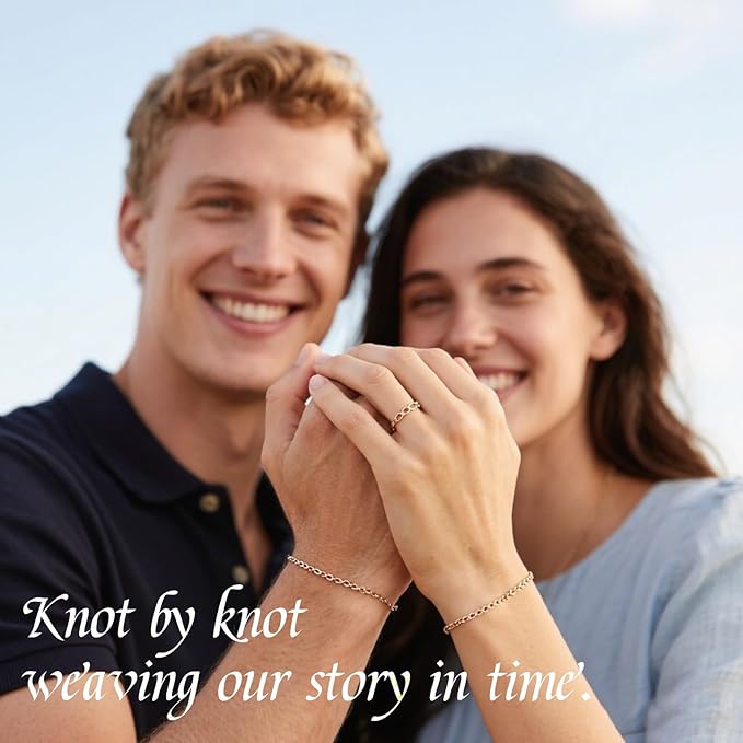 ABYST Permanent Bracelet Kit for Couples - DIY Forever Bracelets Making Set with Rose Gold Plated Chains - Romantic Infinity Jewelry for Anniversary (Rose Gold)