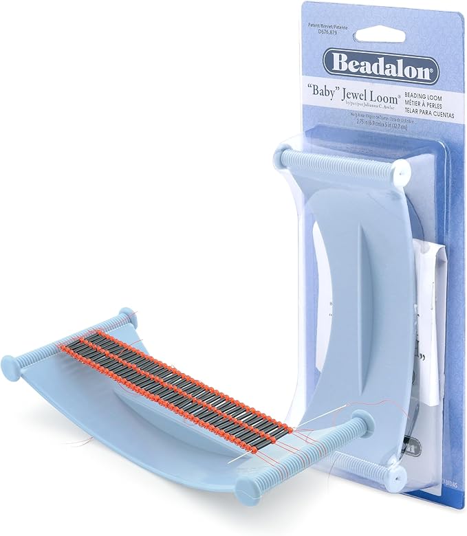 Beadalon Baby Jewel Loom – 2.75" x 5" Compact Jewelry Loom for Bracelets, Bookmarks & Small Beadwork