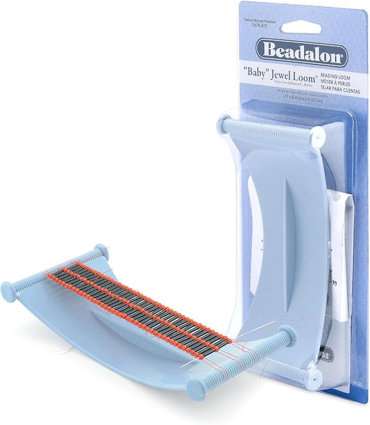 Beadalon Baby Jewel Loom – 2.75" x 5" Compact Jewelry Loom for Bracelets, Bookmarks & Small Beadwork