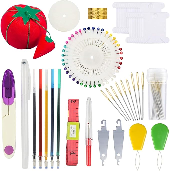 Similane Embroidery Kit 215 Pcs,100 Colors Threads,5 Pcs Embroidery Hoops,3 Pcs Aida Cloth,40 Sewing Pins,Cross Stitch Tools and Embroidery Starter Kit for Adults Beginners