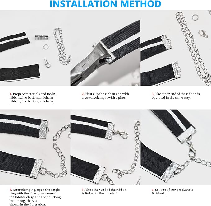 Jewelry Making DIY Kit Accessories, Jewelry Repair Tool Set with Ribbon Crimp Ends, Lobster Clasps, Head Pins, Eye Pins, Jump Rings, Extender Chain, Teardrop Dangle End Beads, Cord Crimp End Tips
