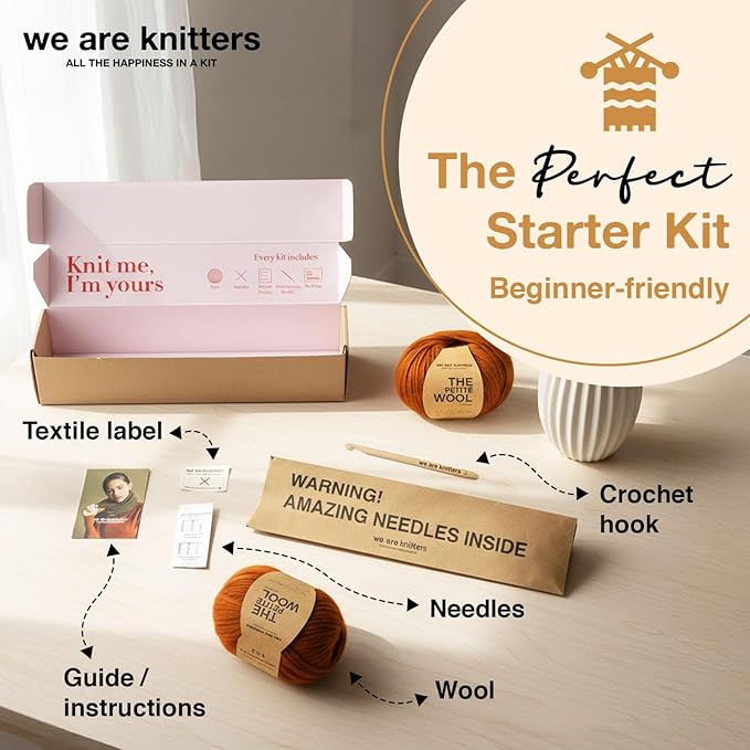 We Are Knitters Osiris Snood Kit | Beginner Crochet Gift Kit | Easy Warm Winter Snood | Stylish DIY Handmade Accessory Set Cozy Relaxing Craft GiftPro