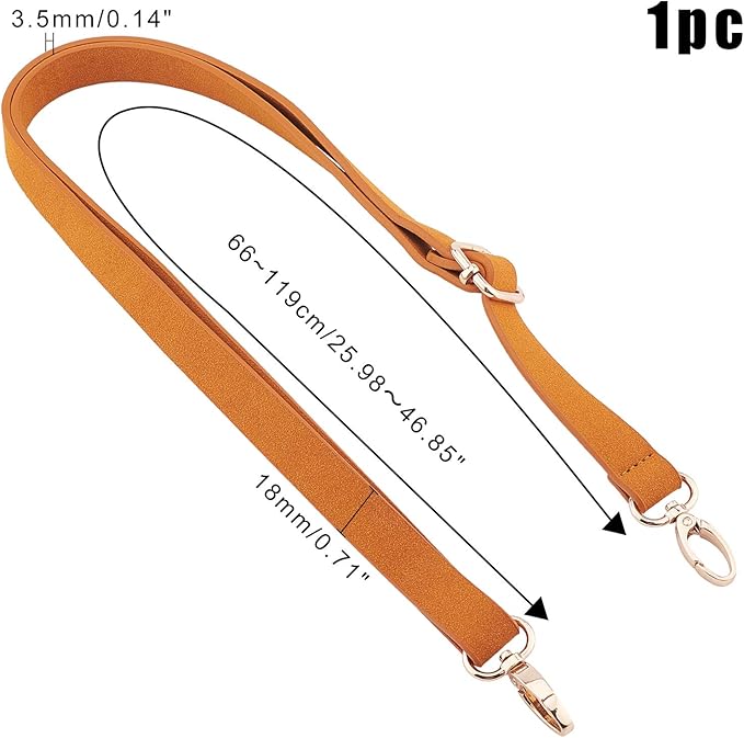 PandaHall DIY PU Leather Bag Knitting Set, Leather Bag Bottom/26” Shoulder Strap/Twist Lock/Flap Cover/Bag Buckles for Crochet Handbag Tote Shoulder Bags, Camel(7 Kinds of Accessories)