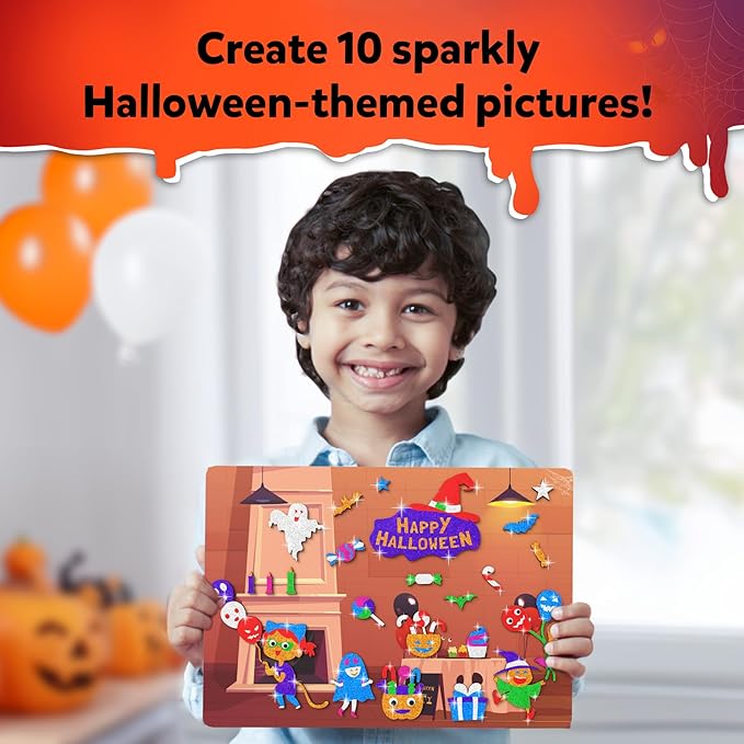 skillmatics foil fun - halloween, no mess art for kids, craft kits, diy creative party activity, trick or treat, gifts for girls & boys ages 4, 5, 6, 7, 8, 9