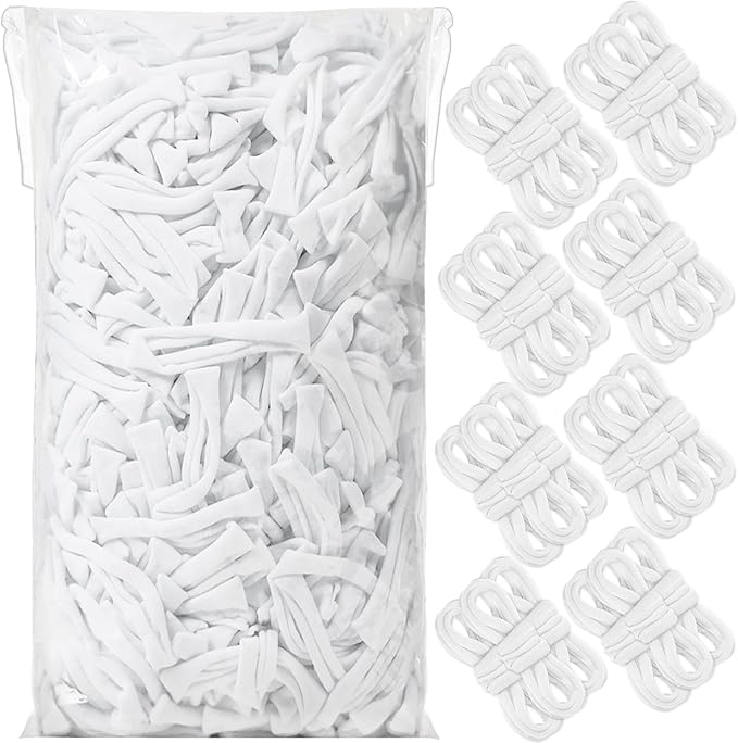 Naozinebi White Loom Loops Potholder White Weaving Loom Loops Potholder Loop Elastic Weaving Craft for Mother's Day DIY Flexible Kit Light Color Weave Crafts for Kids Adults DIY Crafts Supplies