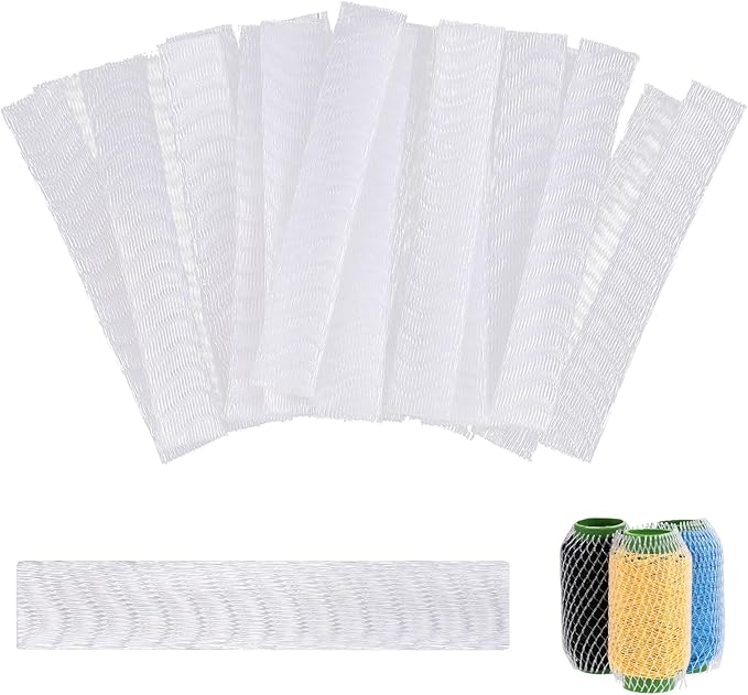 100 Pcs Thread Net Spool Saver, Embroidery Machine Thread Spools Sleeve Nets for Different Sizes of Embroidery Sewing Quilting Threads Spools and Cones (6 x 1 cm)