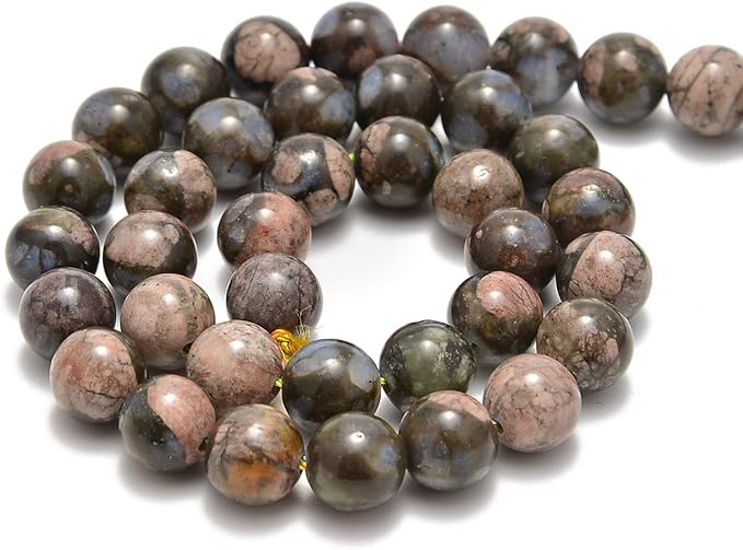 45pcs 8mm Natural Llanite(Que Sera) Gemstone Round Spacer Loose Stone Beads for Jewelry Making 15.5" 1 Strand (Llanite(Que Sera), 8mm 45Beads)