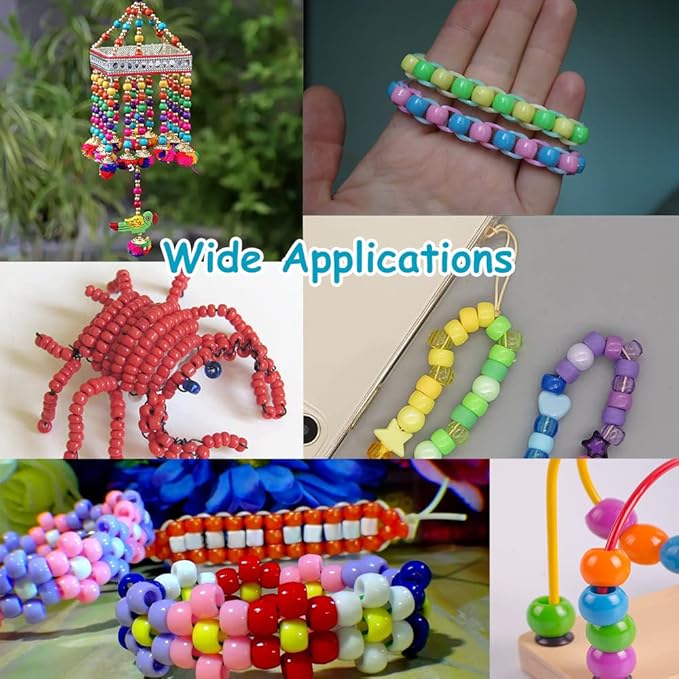 red beads,1100 pcs christmas bead for crafts,beads for bracelets,pony bead bulk jewelry making for bracelets making,christmas bracelet gifts for girl(red)