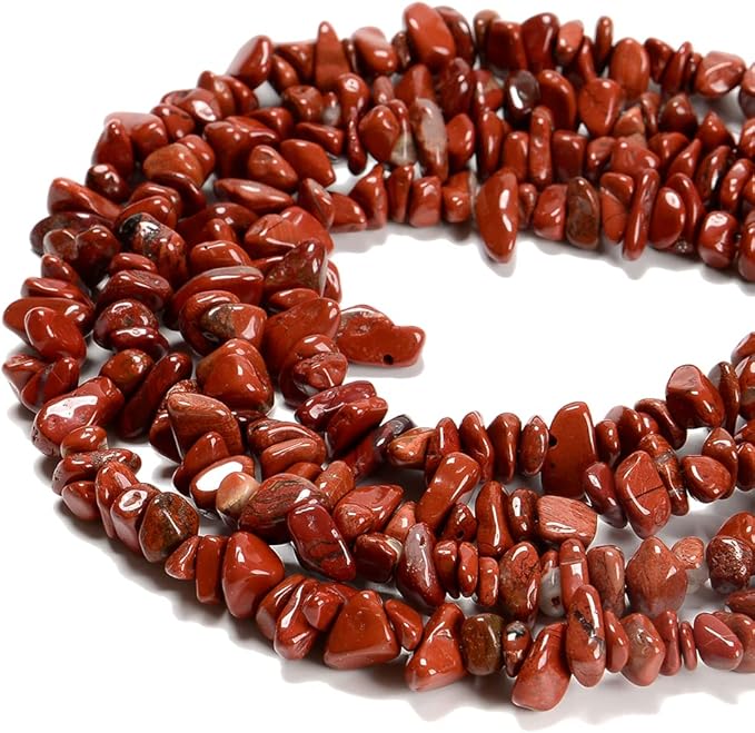 5-8mm Natural Red Jasper Gemstone Chips Beads Healing Crystals Waist Bracelets Necklace Kit Irregular Stone DIY Crafts Design Jewelry Making