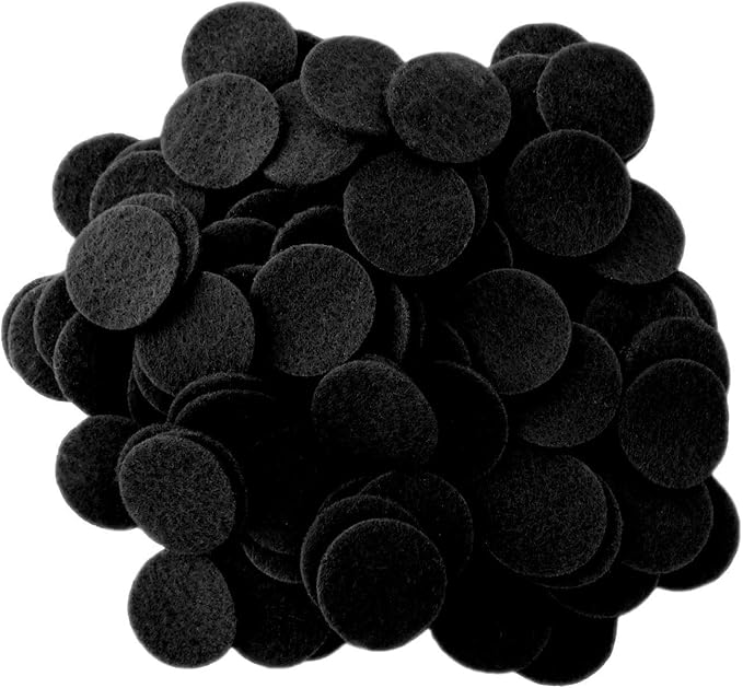 Playfully Ever After Black Craft Felt Circles (1 Inch - 200pc)