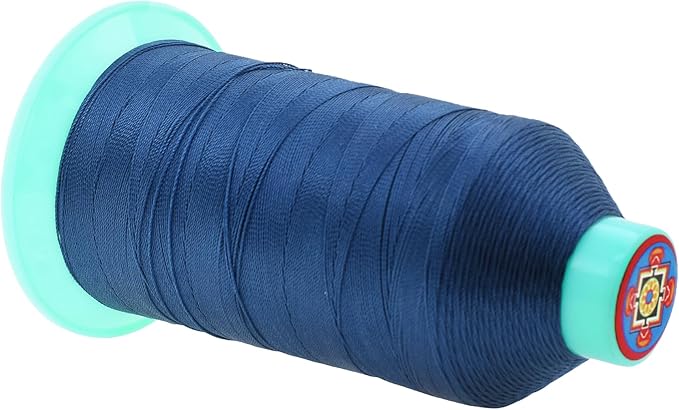 Mandala Crafts Size 92 280D T90 Bonded Nylon Thread - Airforce Blue 1100 YDs Tex 90 Heavy Duty Sewing Threads for Leather, Jeans, Weaving, Outdoor Marine Upholstery