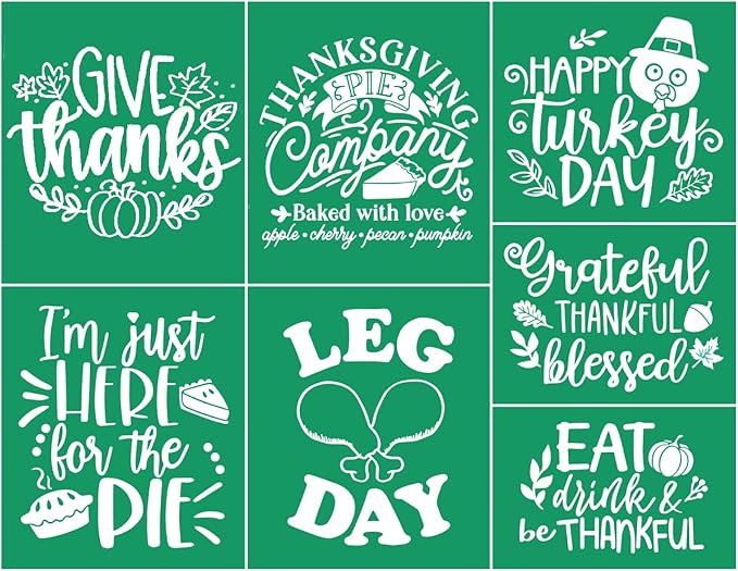DGAGA Fall Silk Screen Stencils Reusable Self Adhesive Chalk Mesh Stencils Autumn Silkscreen Transfers for Painting on Wood,Craft,DIY Farmhouse Signs Screenprinting Starter Kit for Chalk Paste