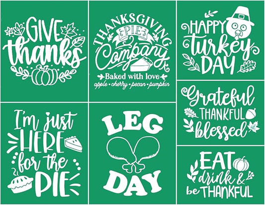 DGAGA Fall Silk Screen Stencils Reusable Self Adhesive Chalk Mesh Stencils Autumn Silkscreen Transfers for Painting on Wood,Craft,DIY Farmhouse Signs Screenprinting Starter Kit for Chalk Paste