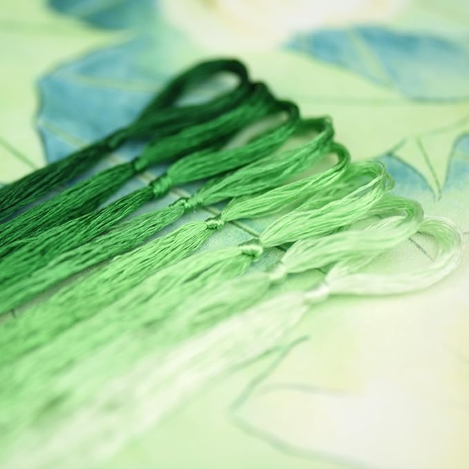 Natural 100% Silk Thread, Handmade Embroidery Thread Silk Floss 8 Colors 110m Each (71)