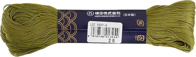 Sashiko Thread Thinner 170 Meters Skein -Col.25 Olive - Japanese Quilting & Embroidery