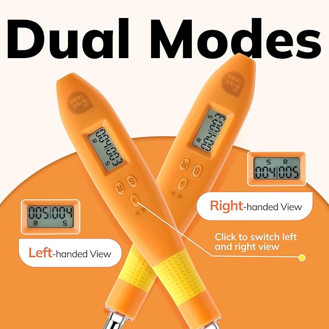 PP OPOUNT 18 Sizes Light Up Crochet Hook Set (2.0–14.0mm) - Plastic Rechargeable Lighted Hooks with LED & Digital Counter, Sliver Crochet Tools and Orange Counting Crochet Hook（Ambidextrous