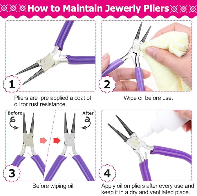 Cridoz Jewelry Repair Kit with 1520 Silver Jump Rings and 3Pcs Pliers for Earrings, Necklaces, Rings, Bracelets
