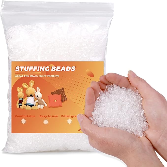 Stuffing Beads, 8.8oz Weighted Beads for Stuffed Animals, Craft Poly Pellets Weighted for Stuffed Animals - 250g