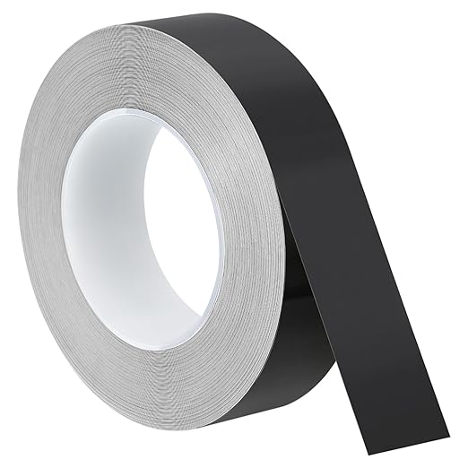 uxcell Metallic Tape, 1.38 in x 164 ft Self Adhesive Metalized Polyester Film Tape Waterproof Shiny Washi Tape for Walls Graphic Arts Gifts Wrapping Crafts Decoration, Gloss Black