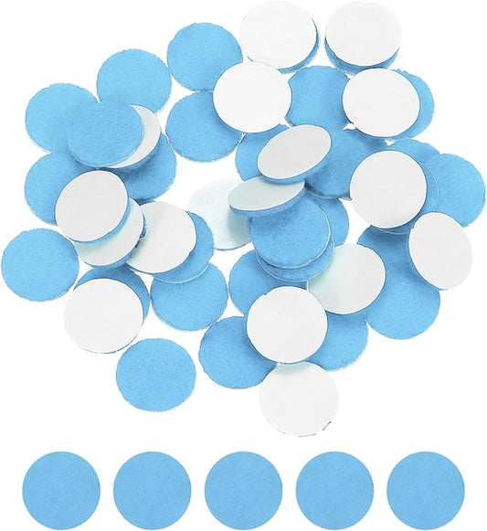 uxcell 100 Pcs Adhesive Felt Circles, 1/2" Round Non-Woven Felt Pads Stickers Dots Pre Cut for DIY Crafts Sewing Handcraft Costume Holiday Decoration, Sky Blue