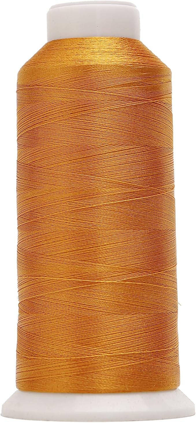 High Tenacity Polyester Embroidery Machine Thread 40WT(120D/2) 4000M Per Spool for Commercial and Domestic Embroidery Machine (Butterscotch-1625)