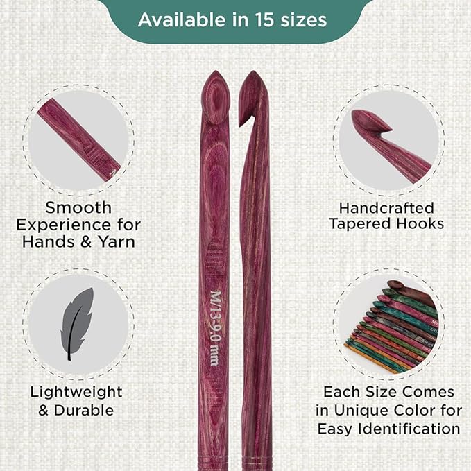 KnitPro Dreamz Single-Ended Crochet Hook | US Size M (9mm)