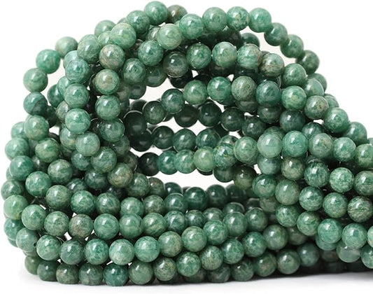 cheavian 60pcs 6mm natural african jade gemstone round loose beads for jewelry making diy findings 1 strand 15"