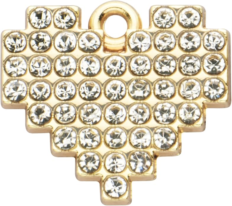 Pack of 20 Rhinestone Charms Gold Plated Pendants Pave Crystal Accessories for Necklace Bracelet Jewelry Making DIY Crafting