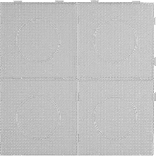 4PCS 2.6MM Fuse Beads Boards Large Square Clear Plastic Pegboards Kits Iron Beads for Aldult DIY Make Craft with 5 Ironing Paper