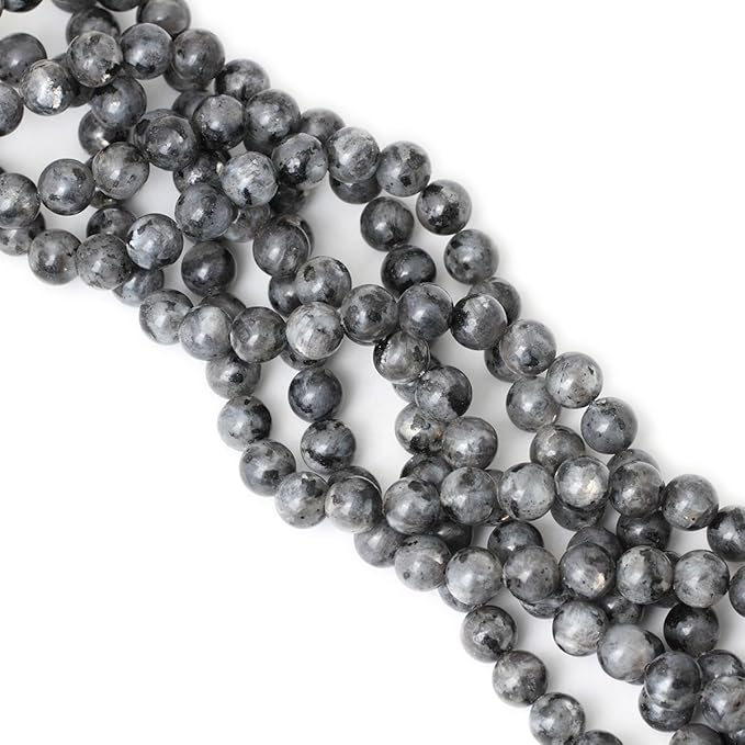 cheavian 35pcs 10mm natural black labradorite gemstone round loose beads crystal energy stone for diy jewelry making 1 strand 15"