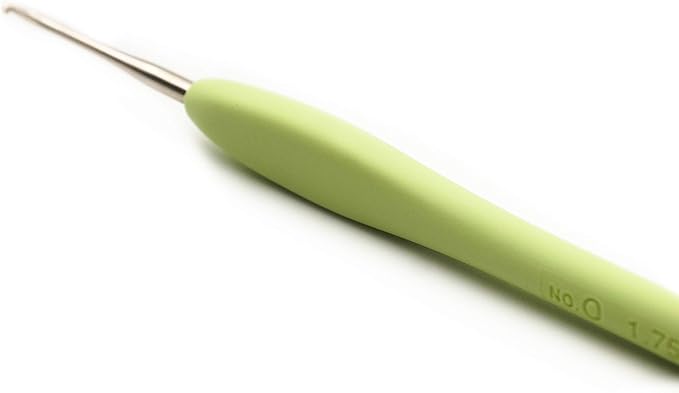 Clover 1220 Amour Steel Crochet Hook No. 0, 1.75mm , Green